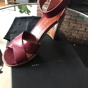 Marc Jacobs Cranberry Leather Sandals
